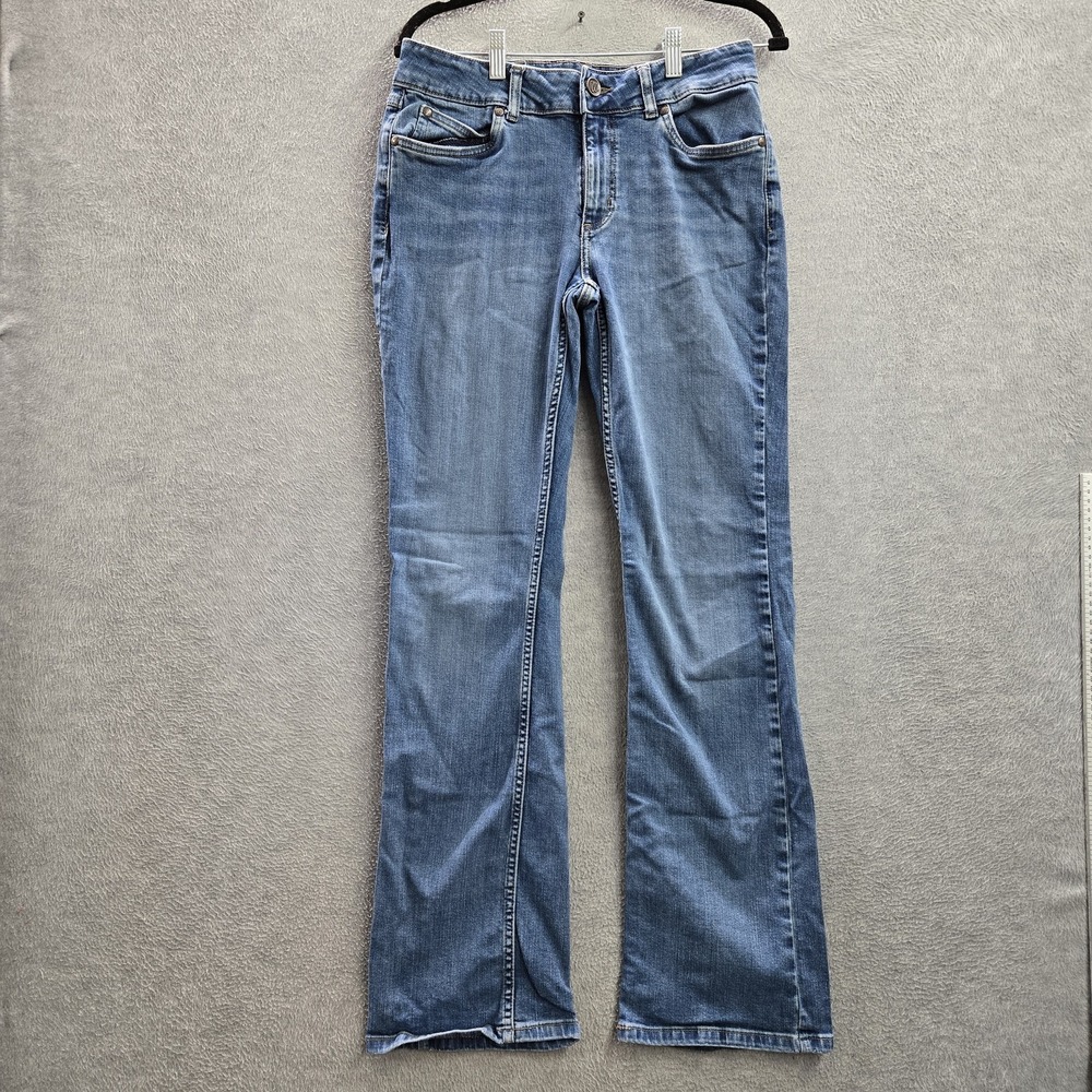 Wrangler Men Jeans 9 X 34 Blue Denim 1009MWZKN Bootcut Logo 31" Inseam